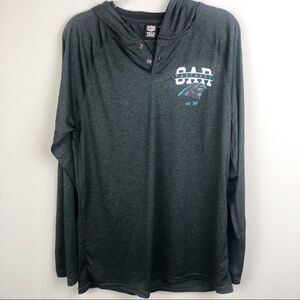 NFL TEAM APPAREL | CAROLINA PANTHERS Hooded Long Sleeve Top Dark Gray Unisex L